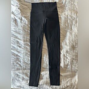 Athleta Black Ribbed Leggings